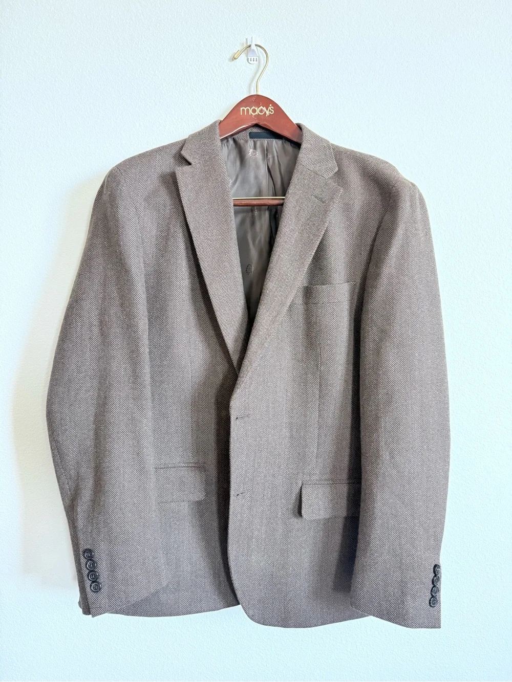 Lauren Ralph Lauren Men's Brown Herringbone Sport Coat